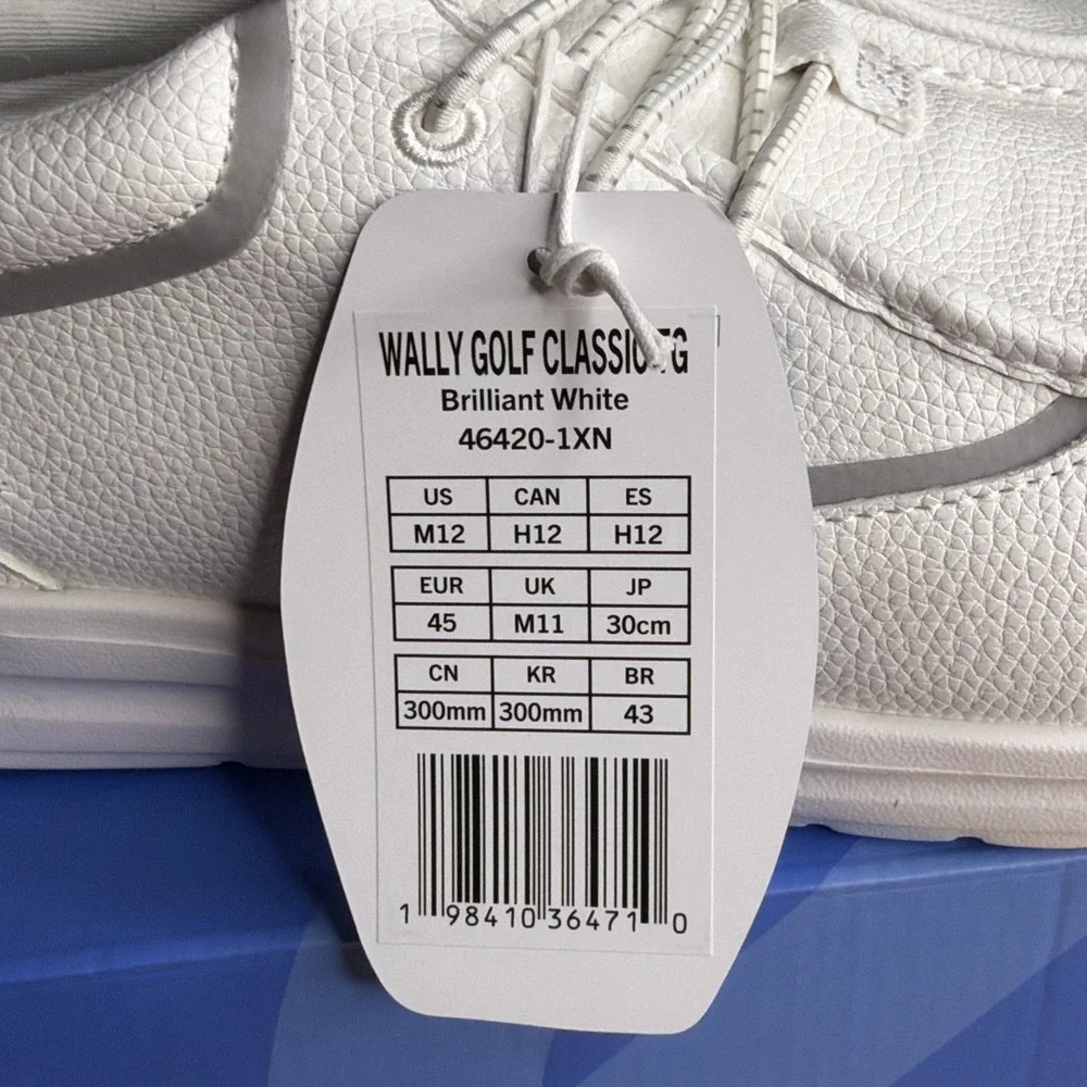 Hey Dude Wally Golf Classic TG Men's Casual Shoes White Logo Slip-On US 12
